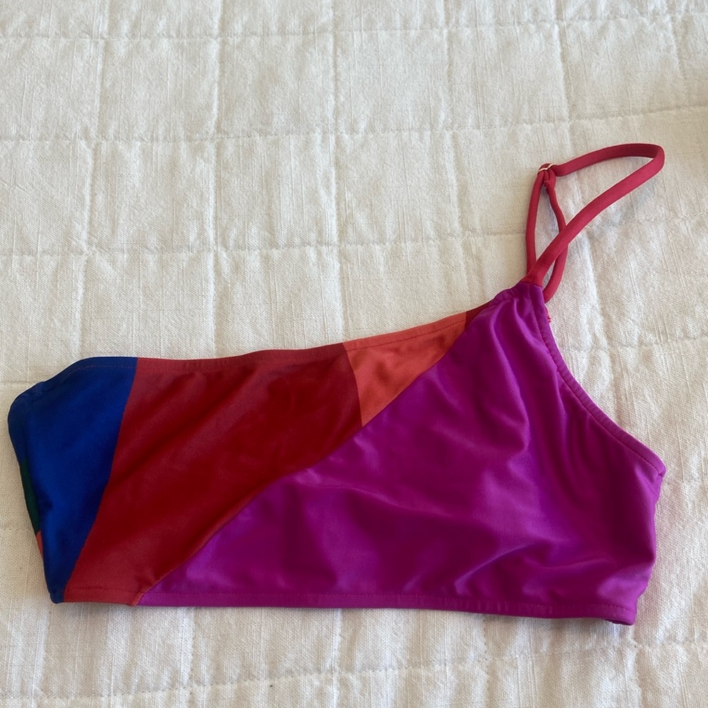 Brand New Farm Rio Colorful Leaves Bikini Top - Picture 2 of 6